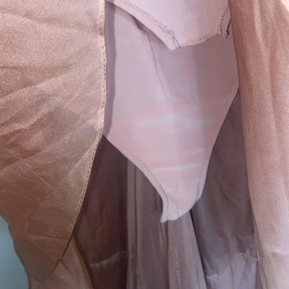MAC DUGGAL x leena Ruffled Hi-Low Gown in Chiffon - Picture 3 of 9